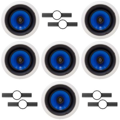 6 Legrand HT5650 5000 Series 6.5" in-Ceiling Speaker (Sold Individually) + Install KIT (PRE Construction Bracket)