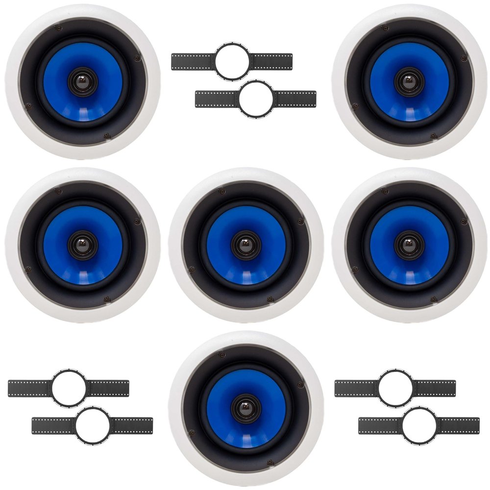 6 Legrand HT5650 5000 Series 6.5" in-Ceiling Speaker (Sold Individually) + Install KIT (PRE Construction Bracket)