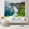 CHNYWORK 12x8ft Moher Cliffs Backdrop Green Grass Meadow Sea Waves Ireland Atlantic Ocean Scenery Background Europe Travel Hiking Camp Birthday Wedding Party Decor Portrait Photo Studio Props view 3