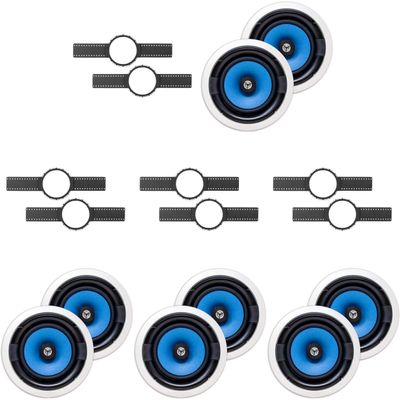 4 (Pair) MS3800 8" in Ceiling Speaker + Install KIT (PRE-Construction Brackets)