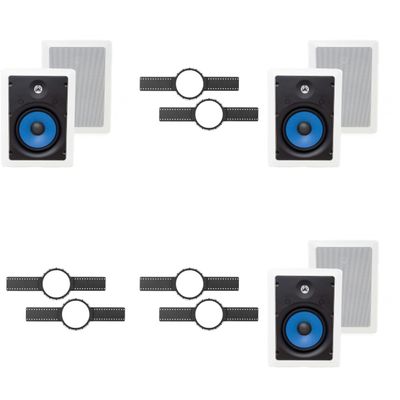 3-Legrand MS3651 3000 Series 6.5" in-Wall Speakers (Pair) + Install KIT (PRE Construction Bracket)