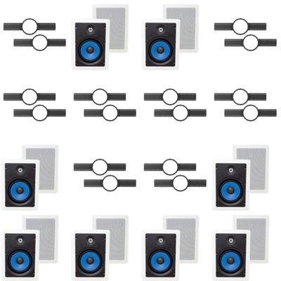 8-Legrand MS3651 3000 Series 6.5" in-Wall Speakers (Pair) + Install KIT (PRE Construction Bracket)