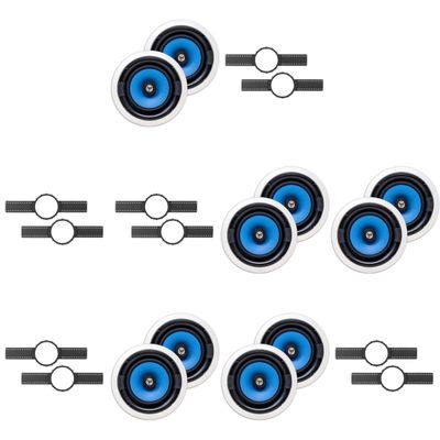 5 (Pair) MS3800 8" in Ceiling Speaker + Install KIT (PRE-Construction Brackets)