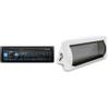 Alpine UTE-73BT Mech-Less Digital Media Receiver with Bluetooth Wireless Technology with Creative Audio CAMC1W Marine Single DIN Radio Mounting Kit with Retractable Cover (White) view 1