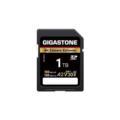 5-Years Data Recovery GIGASTONE 1TB SD Card, 4K Camera Extreme, A2 V30 U3 C10 SDXC Memory Card High Speed, Compatible with Canon Kodak Olympus Digital Camera