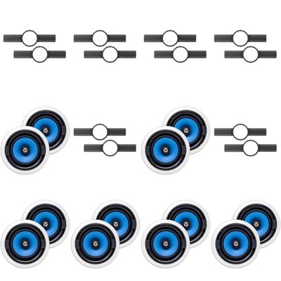 6 (Pair) MS3800 8" in Ceiling Speaker + Install KIT (PRE-Construction Brackets)