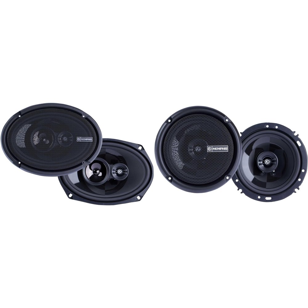 Memphis Audio PRX602 Power Reference Series 6.5" 2-Way Coaxial Pair with a Pair of PRX6903 Power Reference Series 6x9 3-Way Coaxial Speakers