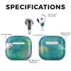 (2 Pack) Headphone Skin Compatible with Apple AirPods 4 - Watercolor Blue - Premium 3M Vinyl Protective Wrap Decal Cover - Easy to Apply | Crafted in The USA by MightySkins view 2