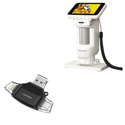 BoxWave Smart Gadget Compatible with LinkMicro LM013 - AllReader SD Card Reader, microSD Card Reader SD Compact USB - Jet Black