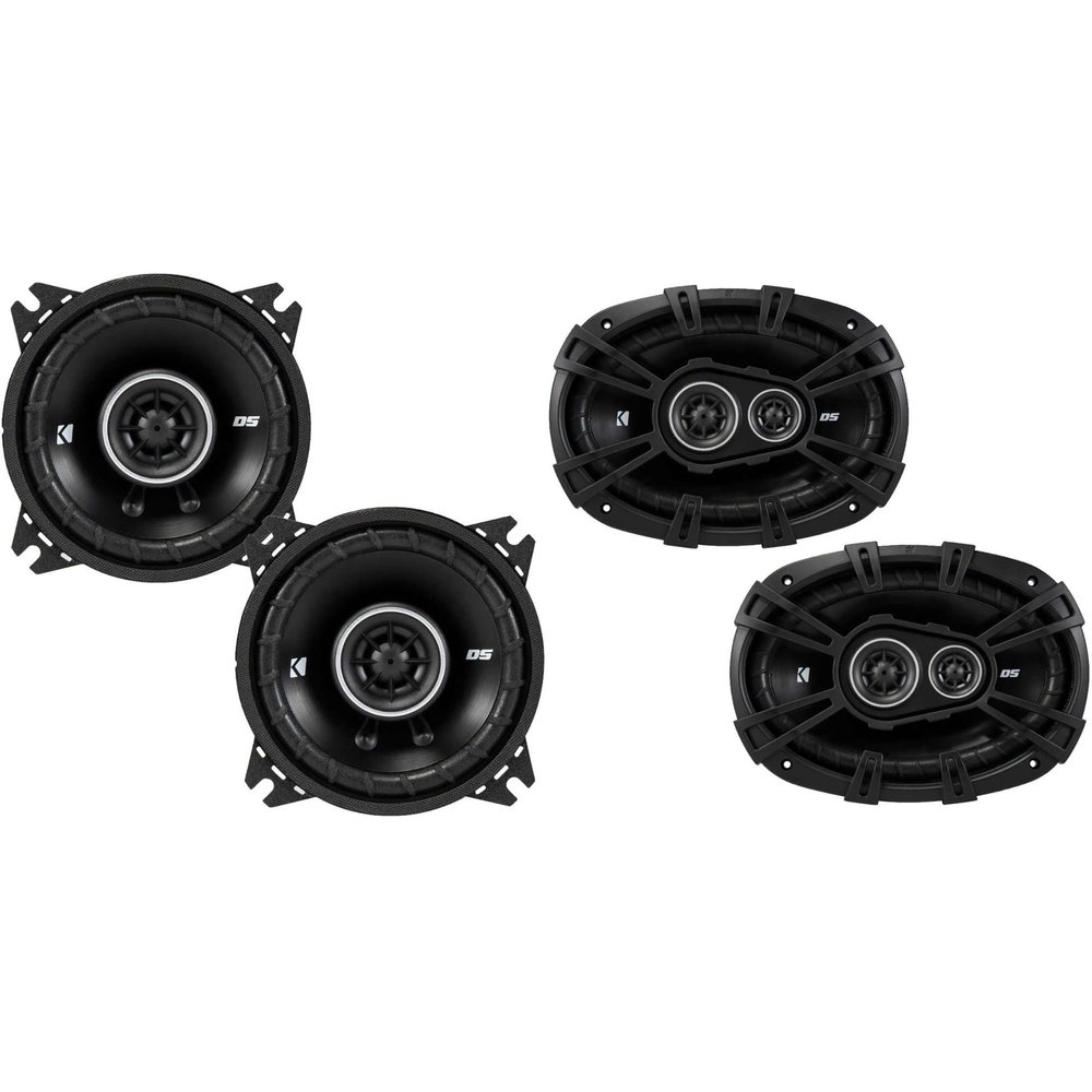 Kicker DSC6930 6x9-Inch (160x230mm) 3-Way Speakers w/ 43DSC404 4" Coaxial Bundle