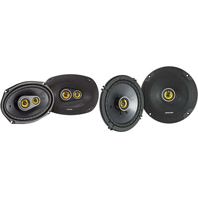 KICKER 46CSC6934 CS-Series CSC693 6x9-Inch (160x230mm) 3-Way Speakers w/ 46CSC654 6.5" Coaxial Bundle