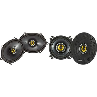 Kicker 46CSC684 CS-Series CSC68 6x8-Inch Coaxial Speakers w/ 46CSC44 4" Coaxial Bundle