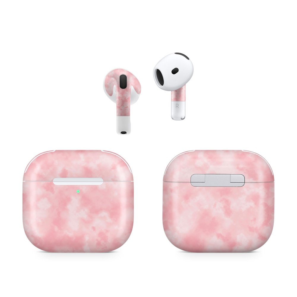 (2 Pack) Headphone Skin Compatible with Apple AirPods 4 - Cotton Cloud - Premium 3M Vinyl Protective Wrap Decal Cover - Easy to Apply | Crafted in The USA by MightySkins