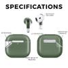 (2 Pack) Headphone Skin Compatible with Apple AirPods 4 - Solid Olive - Premium 3M Vinyl Protective Wrap Decal Cover - Easy to Apply | Crafted in The USA by MightySkins view 2