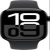 Apple Watch Series 10 (GPS, 42MM) Jet Black Aluminum Case with Black Sport Band, M/L (Renewed) view 2