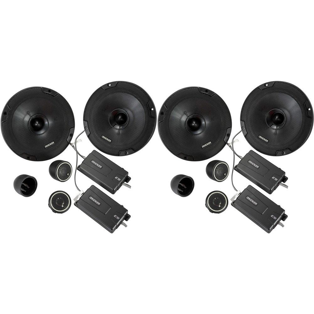 Kicker 46CSS674 CS-Series CSS67 6.75-Inch (165mm) Component System with .75-inch tweeters w/ 46CSS674 6.75" Component Bundle