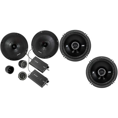 Kicker 46CSS674 CS-Series CSS67 6.75-Inch (165mm) Component System with .75-inch tweeters w/ 43DSC6504 6.5" Coaxial Bundle