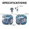 (2 Pack) Headphone Skin Compatible with Apple AirPods 4 - Blue Meanies - Premium 3M Vinyl Protective Wrap Decal Cover - Easy to Apply | Crafted in The USA by MightySkins view 2