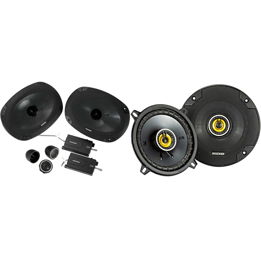 Kicker for Dodge Ram Truck 1994-2011 Speaker Bundle - 46CS 6x9 Component Speakers, and 46CS 5.25" coaxial Speakers.