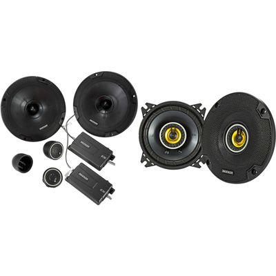 Kicker 46CSS674 CS-Series CSS67 6.75-Inch (165mm) Component System with .75-inch tweeters w/ 46CSC44 4" Coaxial Bundle