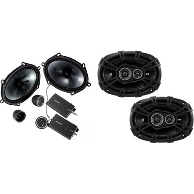 Kicker 46CSS684 CS-Series CSS68 6x8-Inch (160x200mm) Component System with .75-inch tweeters w/ 43DSC69304 6x9 Coaxial Bundle