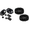 Kicker 46CSS684 CS-Series CSS68 6x8-Inch (160x200mm) Component System with .75-inch tweeters w/ 43DSC69304 6x9 Coaxial Bundle view 1