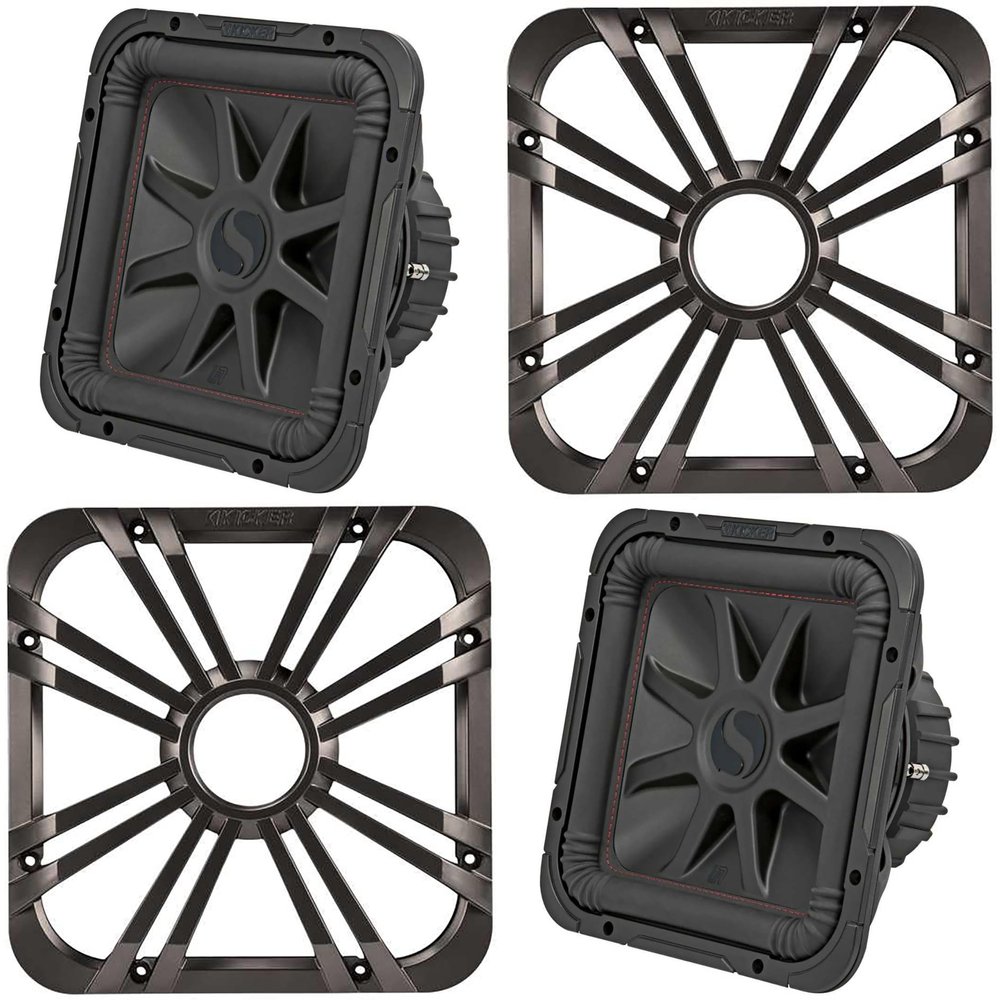 Kicker (2) 45L7R122 L7R 12-Inch (30cm) Subwoofer, Dual Voice Coil, 2-Ohm w/Charcoal LED Grill Bundle