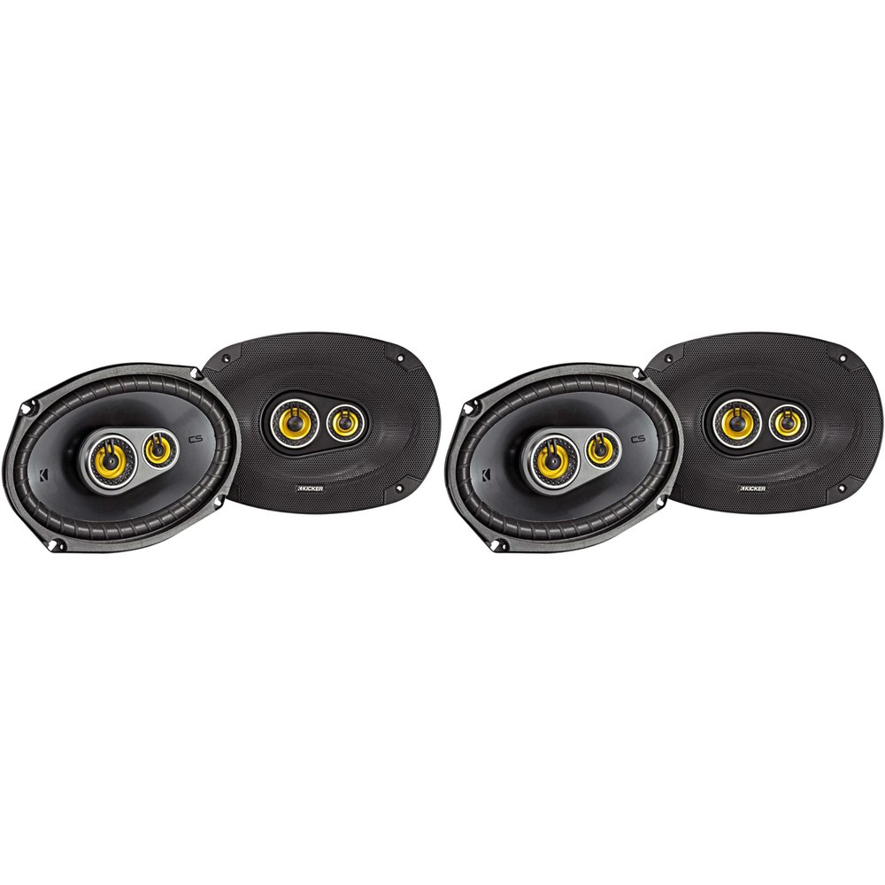 Kicker 46CSC6934 CS-Series CSC693 6x9-Inch (160x230mm) 3-Way Speakers w/ 46CSC6934 6x9 Coaxial Bundle
