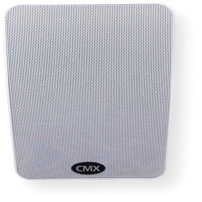 CMX Audio WSK-523SW 2-Way Wall Mount Speaker, White; 30W Rated Power Output; 30/15/7.5/3.75W Power Taps at 8 Ohms; 5.25" Paper Dual Cone Speaker; ABS Enclosure; Waterproof Finish Metal Grille