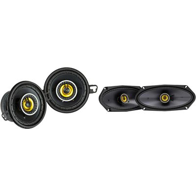 Kicker 50CSC4104-4x10 Drop-in Coaxial Speakers w/ 46CSC354 3.5" Coaxial Bundle