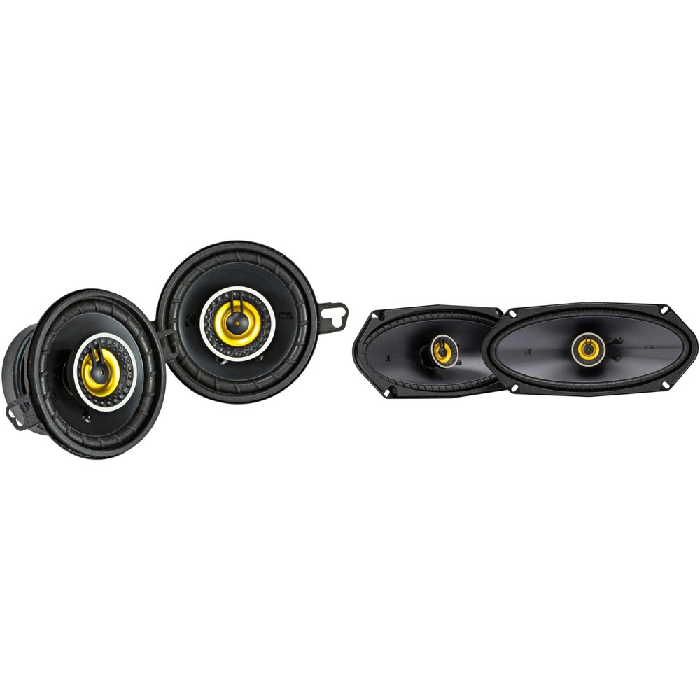 Kicker 50CSC4104-4x10 Drop-in Coaxial Speakers w/ 46CSC354 3.5" Coaxial Bundle