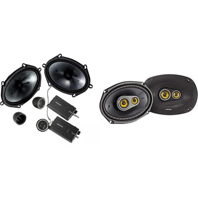 Kicker 46CSS684 CS-Series CSS68 6x8-Inch (160x200mm) Component System with .75-inch tweeters w/ 46CSC6934 6x9 Coaxial Bundle
