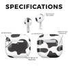 (2 Pack) Headphone Skin Compatible with Apple AirPods 4 - Cow Print - Premium 3M Vinyl Protective Wrap Decal Cover - Easy to Apply | Crafted in The USA by MightySkins view 2