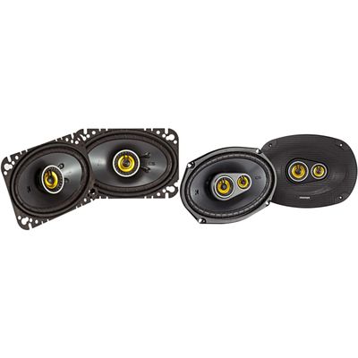 Kicker 46CSC6934 CS-Series CSC693 6x9-Inch (160x230mm) 3-Way Speakers w/ 46CSC464 4x6 Coaxial Bundle