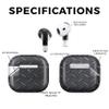 (2 Pack) Headphone Skin Compatible with Apple AirPods 4 - Black Diamond Plate - Premium 3M Vinyl Protective Wrap Decal Cover - Easy to Apply | Crafted in The USA by MightySkins view 2