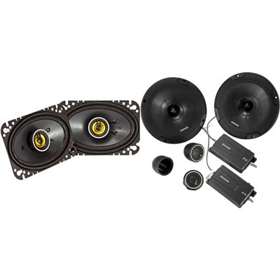 Kicker 46CSS674 CS-Series CSS67 6.75-Inch (165mm) Component System with .75-inch tweeters w/ 46CSC464 4x6 Coaxial Bundle