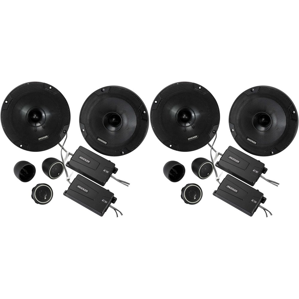 Kicker 46CSS654 CS-Series CSS65 6.5-Inch (160mm) Component System with .75-inch tweeters w/ 46CSS654 6.5" Component Bundle