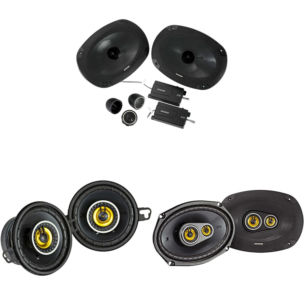 Kicker for Dodge Ram Crew Cab 2012+ Bundle- 46CS 6x9 Components, 46CS 6x9 coaxials, and 46CS 3.5" coaxials