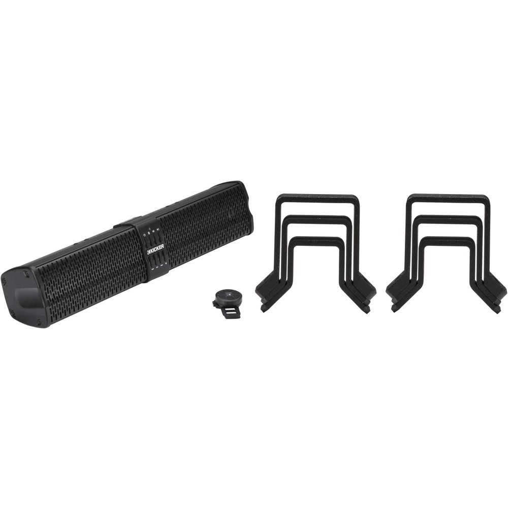 KICKER 47KPB1 KPB1 21" Bluetooth Powered ATV/UTV/RZR Soundbar Speaker System w/Square Tubing Mount Bundle