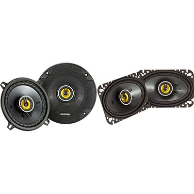 Kicker 46CSC54 CS-Series CSC5 5.25-Inch (130mm) Coaxial Speakers w/ 46CSC464 4x6 Coaxial Bundle