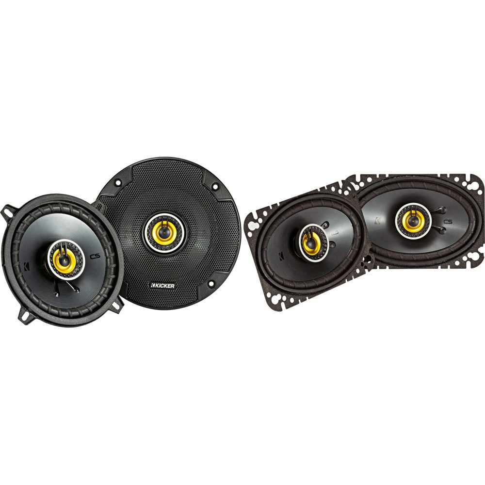 Kicker 46CSC54 CS-Series CSC5 5.25-Inch (130mm) Coaxial Speakers w/ 46CSC464 4x6 Coaxial Bundle