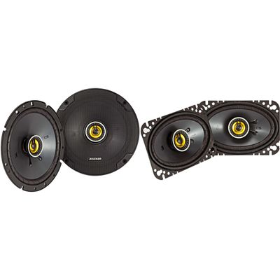 Kicker 46CSC674 CS-Series CSC67 6.75-Inch (165mm) Coaxial Speakers w/ 46CSC464 4x6 Coaxial Bundle