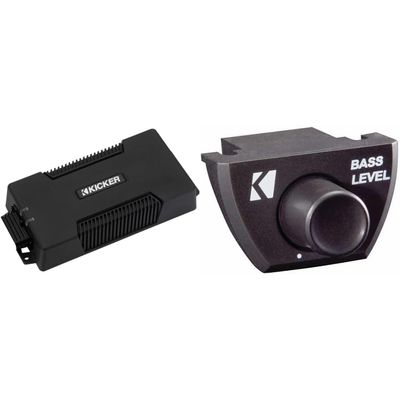 Kicker 48PXA3001 Weatherproof Powersport Amplifier - 300-Watt Mono Subwoofer Amplifier w/Bass Knob Bundle
