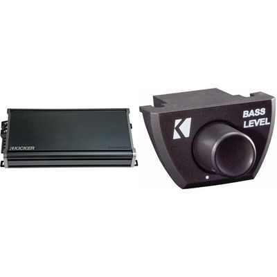 Kicker CX Series CX1800.1 1800W Mono Class D Mosfet Full-Range Car Amp w/Bass Knob Bundle