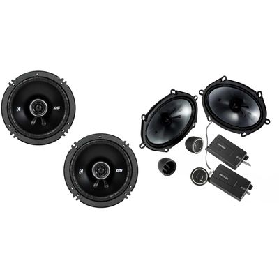 Kicker 46CSS684 CS-Series CSS68 6x8-Inch (160x200mm) Component System with .75-inch tweeters w/ 43DSC6504 6.5" Coaxial Bundle