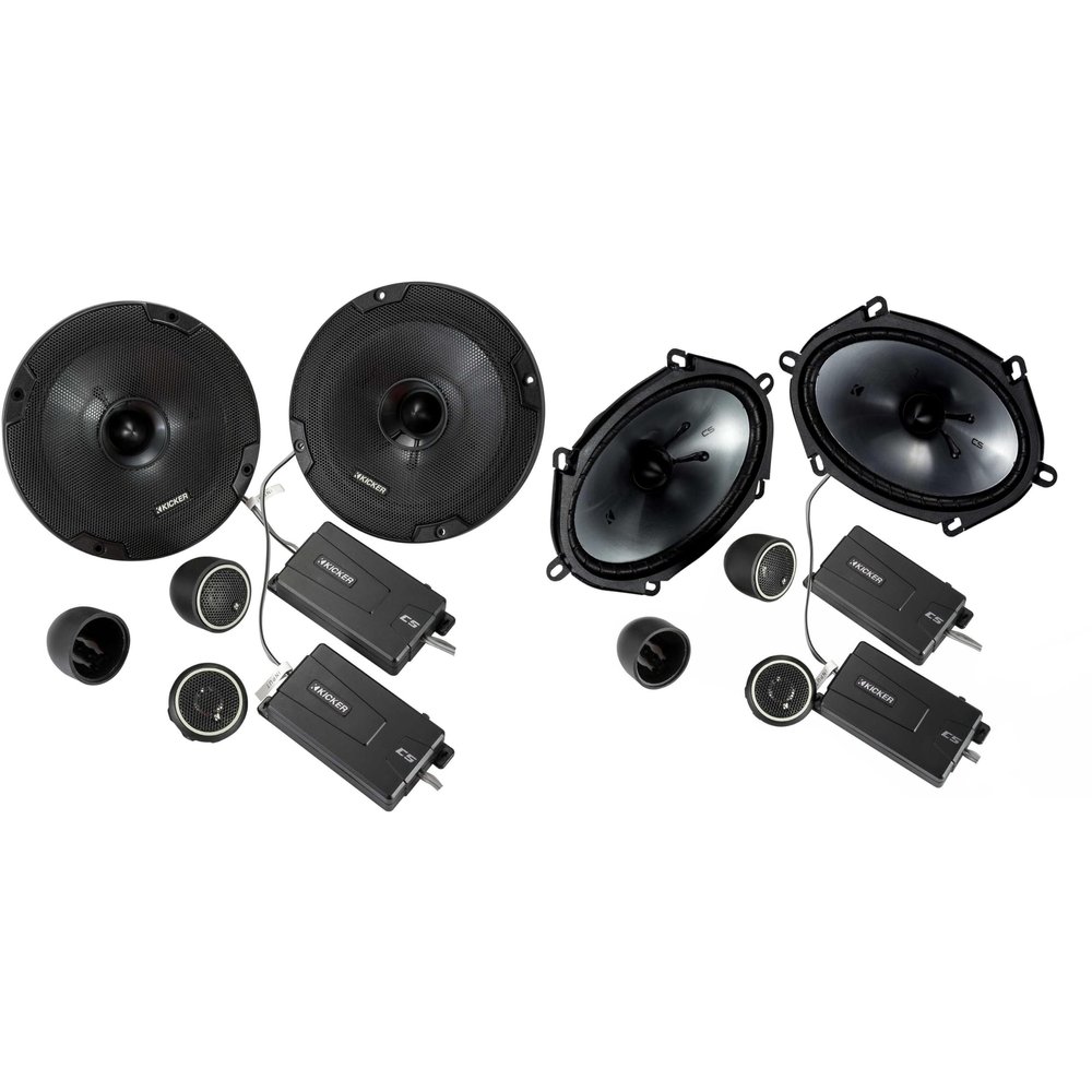 Kicker 46CSS674 CS-Series CSS67 6.75-Inch (165mm) Component System with .75-inch tweeters w/ 46CSS684 6x8 Component Bundle