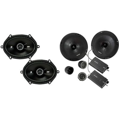 Kicker 46CSS674 CS-Series CSS67 6.75-Inch (165mm) Component System with .75-inch tweeters w/ 43DSC6804 6x8 Coaxial Bundle