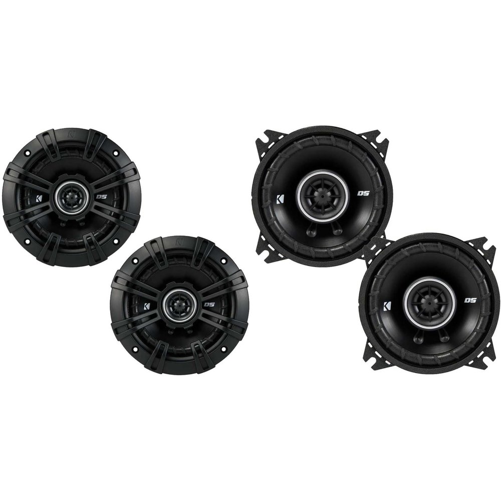 Kicker DSC50 5.25-Inch (130mm) Coaxial Speakers w/ 43DSC404 4" Coaxial Bundle