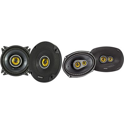 Kicker 46CSC6934 CS-Series CSC693 6x9-Inch (160x230mm) 3-Way Speakers w/ 46CSC44 4" Coaxial Bundle