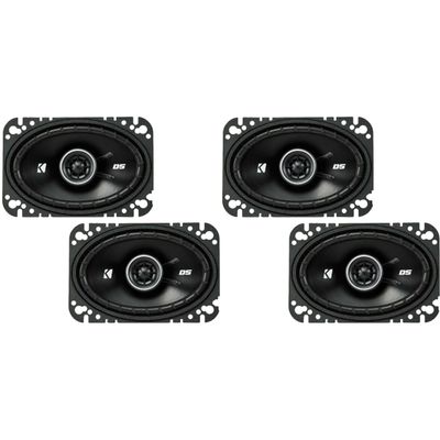Kicker DSC460 4x6-Inch (100x160mm) Coaxial Speakers w/ 43DSC4604 4x6 Coaxial Bundle